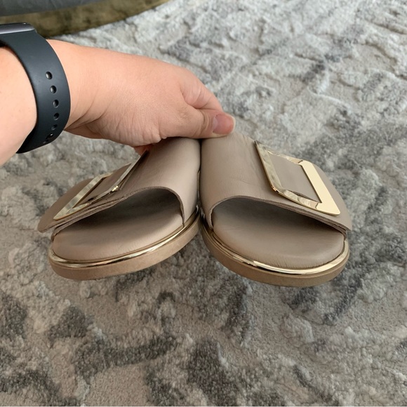 Tsouderos Gray & Gold Buckle Nella Sandals - Picture 5 of 12